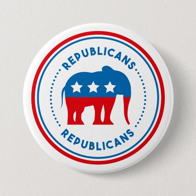 Republicans 7.5 Cm Round Badge (Front)