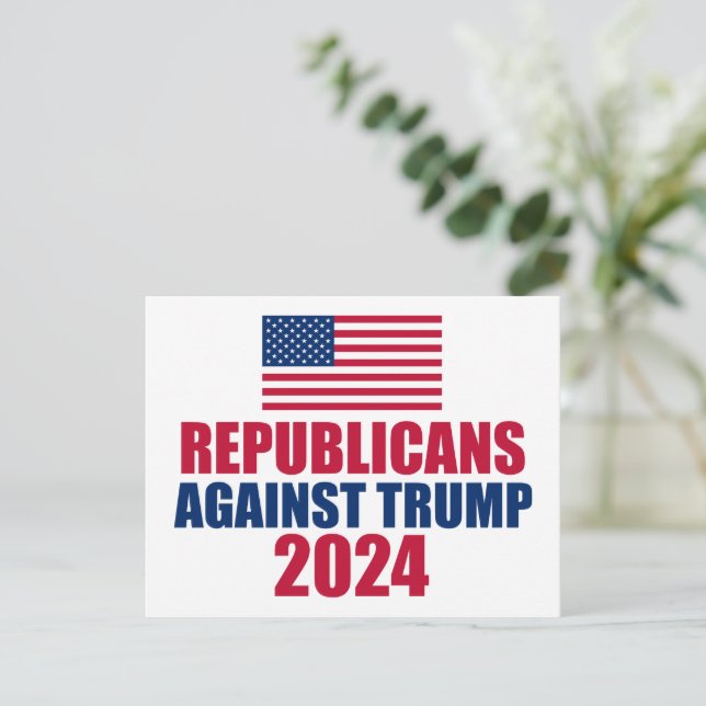 Republicans Against Trump 2024 Election Card (Standing Front)
