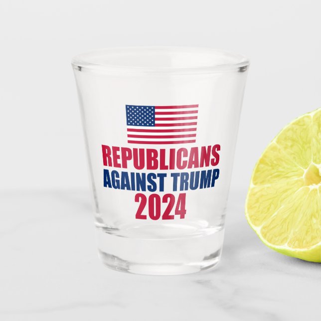 Republicans Against Trump 2024 Election Shot Glass (Front)