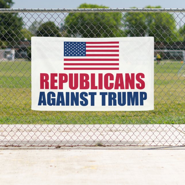 Republicans Against Trump American Flag Banner (Insitu)