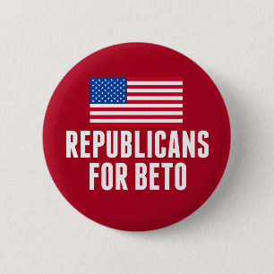 Republicans for Beto O'Rourke 2020 6 Cm Round Badge
