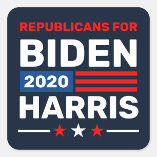 Republicans for Biden Harris 2020 Campaign Rally Square Sticker