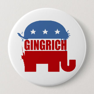 Republicans for Gingrich 10 Cm Round Badge