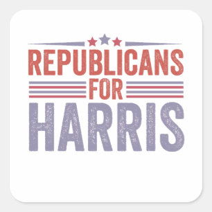 Republicans For Harris Election 2024 Square Sticker