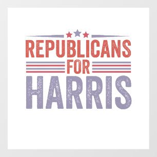 Republicans For Harris Election 2024 Window Cling
