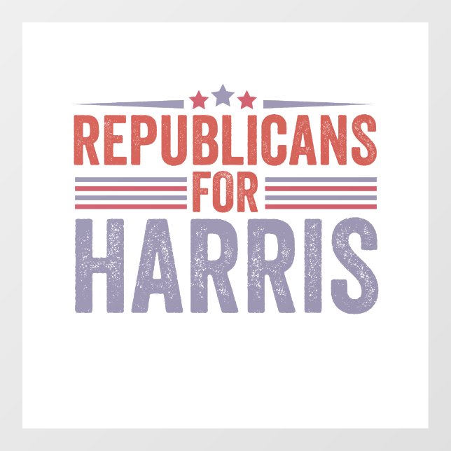 Republicans For Harris Election 2024  Window Cling (Sheet)
