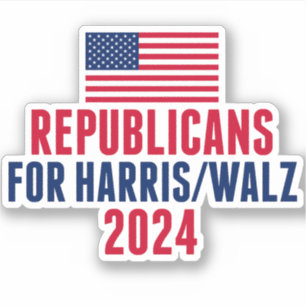 Republicans for Harris Walz American Flag Laptop