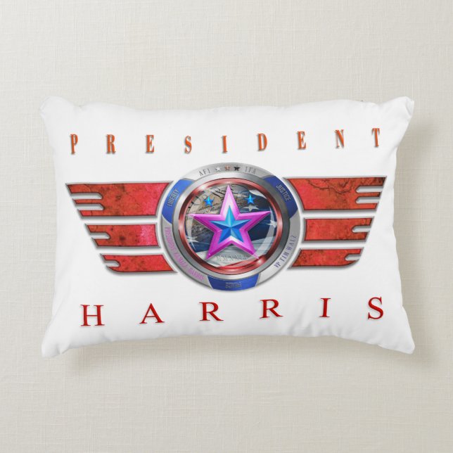 Republicans for Harris/Walz Wing Medallion Decorative Cushion (Front)