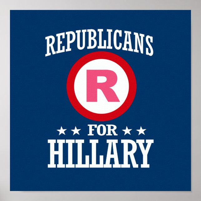 REPUBLICANS FOR HILLARY POSTER (Front)