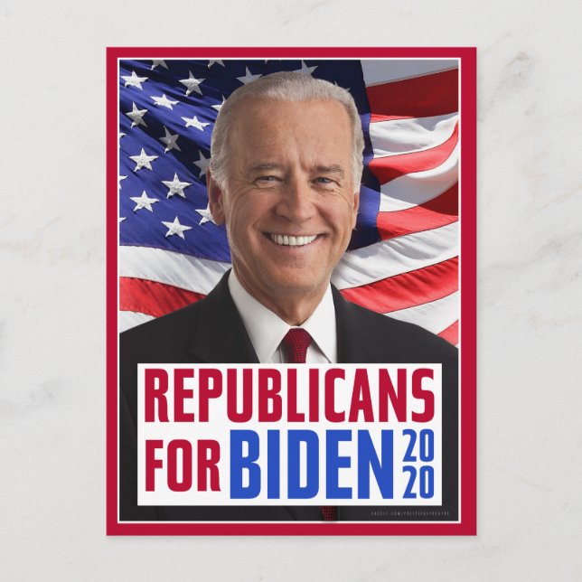 Republicans for Joe Biden 2020 US President Photo Postcard (Front)