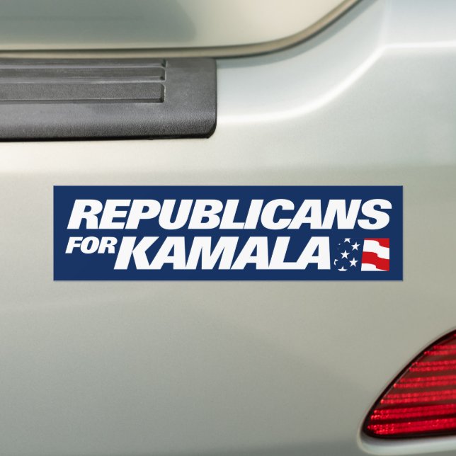 Republicans for Kamala Harris 2024 Bumper Sticker (On Car)