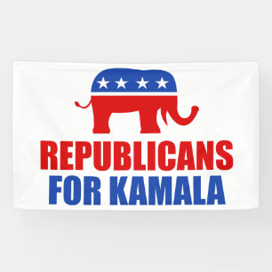 Republicans for Kamala Harris Elephant Political Banner