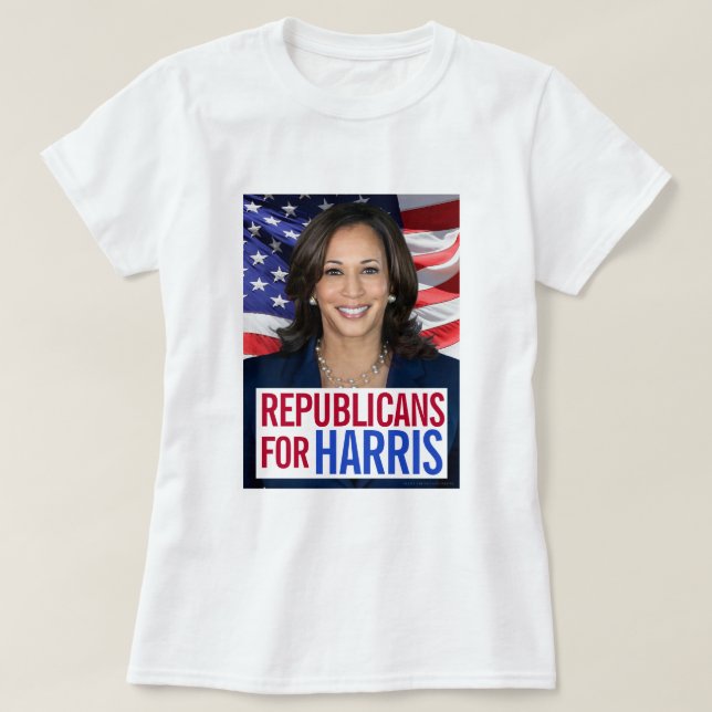 Republicans for Kamala Harris President Photo 2024 T-Shirt (Design Front)