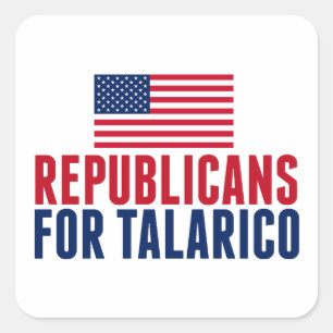 Republicans for Talarico 2026 Senate Election Square Sticker