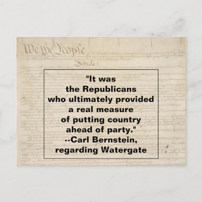Republicans Put Country over Party Watergate Trump Invitation Postcard (Front)