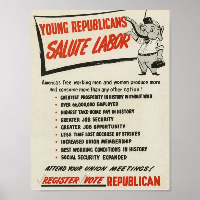 Republicans salute labour poster (Front)
