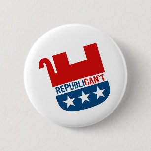 REPUBLICAN'T 6 CM ROUND BADGE