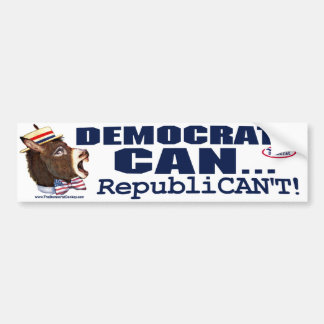 Republican't Donkey Head Bumper Sticker
