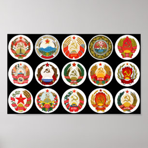 Republics of the Soviet Union - changre background Poster