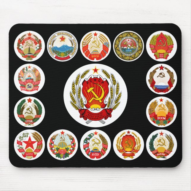 Republics of the Soviet Union Mouse Mat (Front)