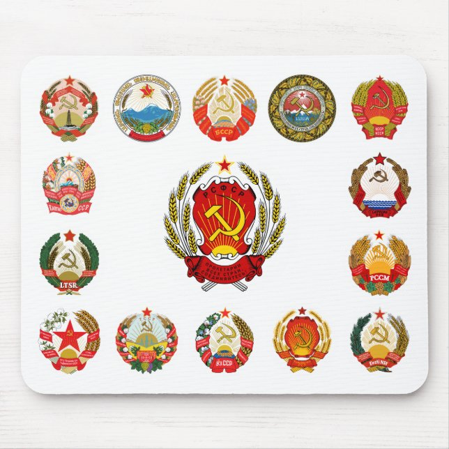 Republics of the Soviet Union Mouse Mat (Front)
