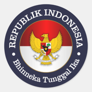 Republik Indonesia Classic Round Sticker