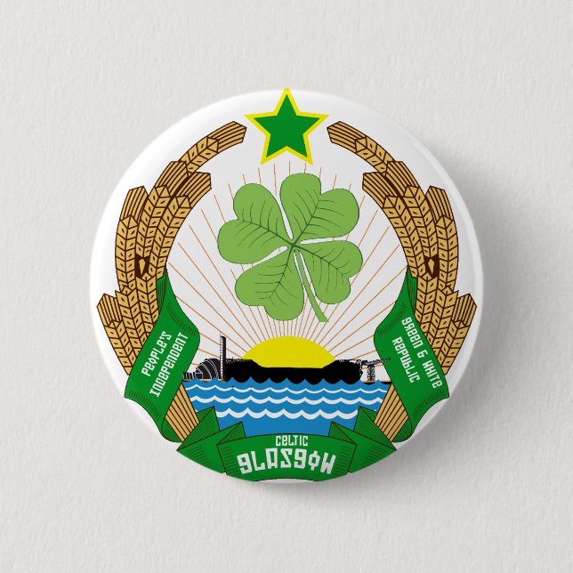 Republik of Celtic Glasgow 6 Cm Round Badge (Front)