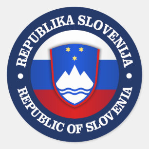 Republika Slovenija Classic Round Sticker