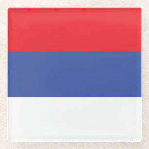 Republika Srpska Flag Glass Coaster