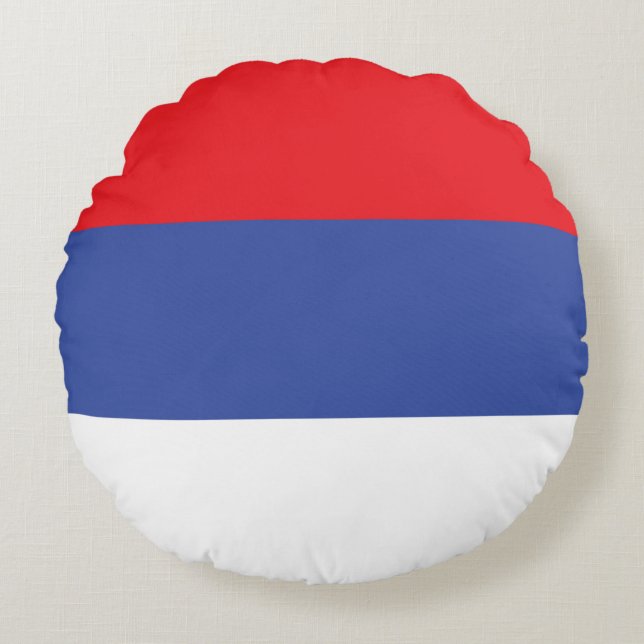 Republika Srpska Flag Round Cushion (Front)