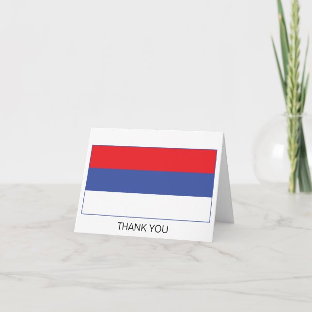 Republika Srpska Flag Thank You Card (Front)