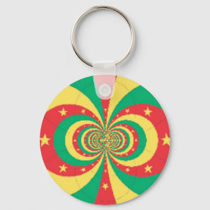 République du Cameroun five-pointed star Key Ring
