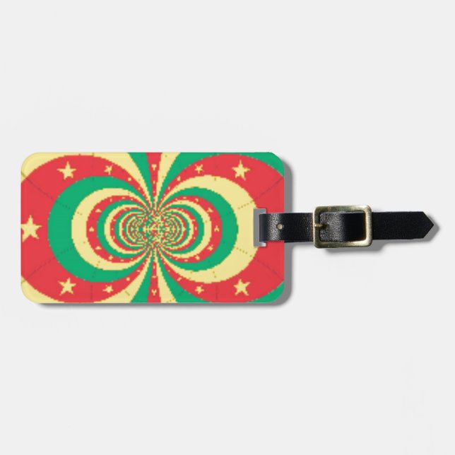 République du Cameroun five-pointed star Luggage Tag (Front Horizontal)