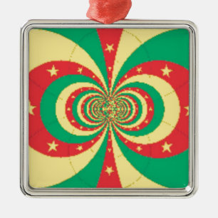 République du Cameroun five-pointed star Metal Tree Decoration