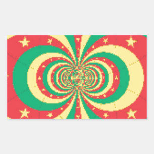 République du Cameroun five-pointed star Rectangular Sticker