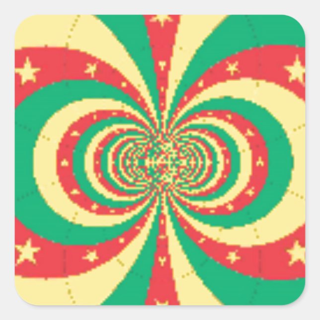 République du Cameroun five-pointed star Square Sticker (Front)