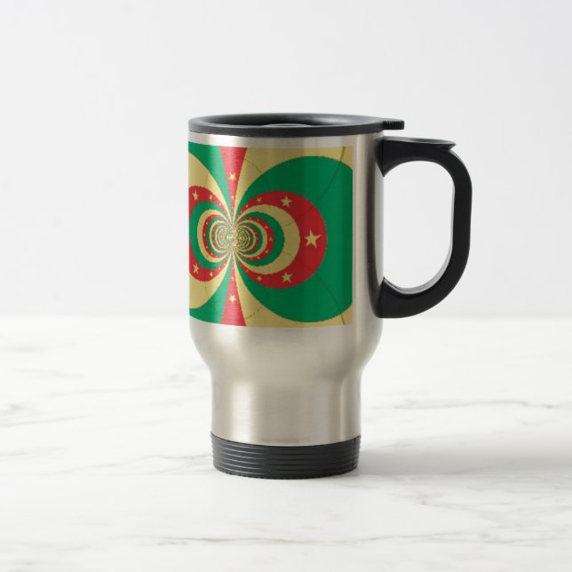 République du Cameroun five-pointed star Travel Mug (Right)