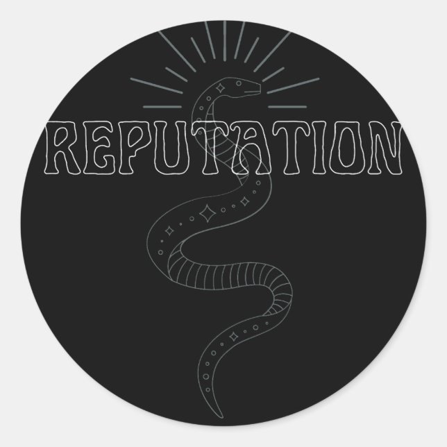 reputation snake comfort colours classic round sticker (Front)