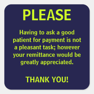 Request for Payment Billing Stickers