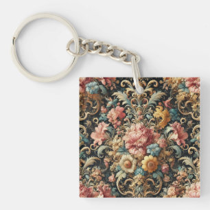 Requiem for Arcana – Gothic Floral Design Key Ring