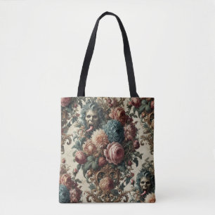 Requiem Rhapsody – Gothic Baroque Floral Beast  Tote Bag