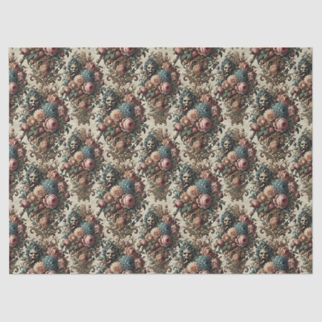 Requiem Rhapsody – Gothic Floral  Tissue Paper (Front)