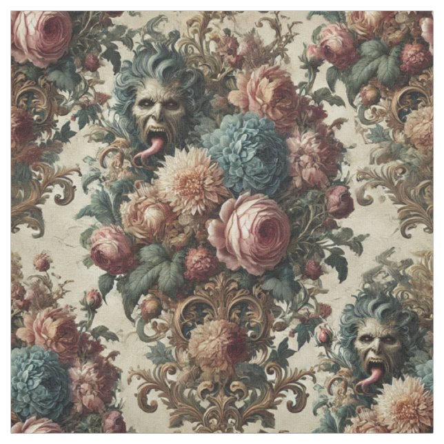 Requiem Rhapsody – Gothic Statement Tile Fabric (Swatch)