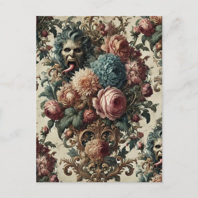 Requiem Rhapsody – Gothic Victorian Holiday Postcard (Front)