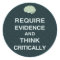 Require Evidence and Think Critically Stickers
