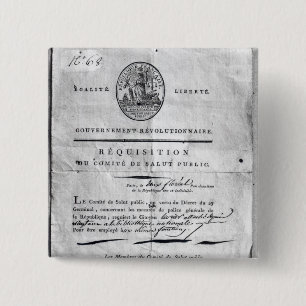 Requisition of the Committee of Public 15 Cm Square Badge