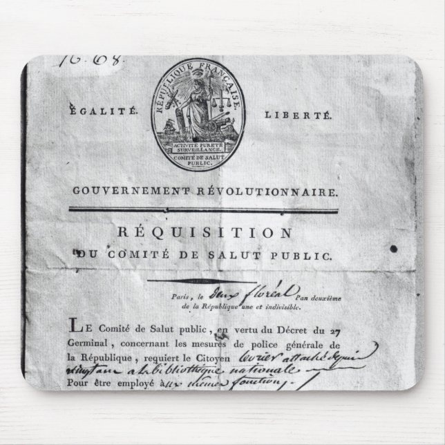 Requisition of the Committee of Public Mouse Mat (Front)