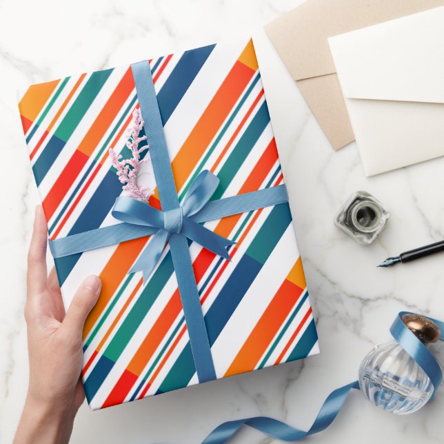 Rero Vintage Funky Colours 70s 80s  Wrapping Paper (Gifting)