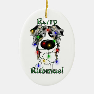 Rerry Rithmus - Australian Shepherd Ceramic Tree Decoration