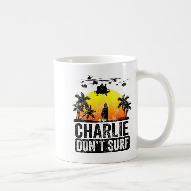 Rertro Vintage Charlie Dont Surf  Coffee Mug (Right)